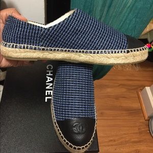 Shades of Blue Tweed Chanel Espadrilles (Size 42)
